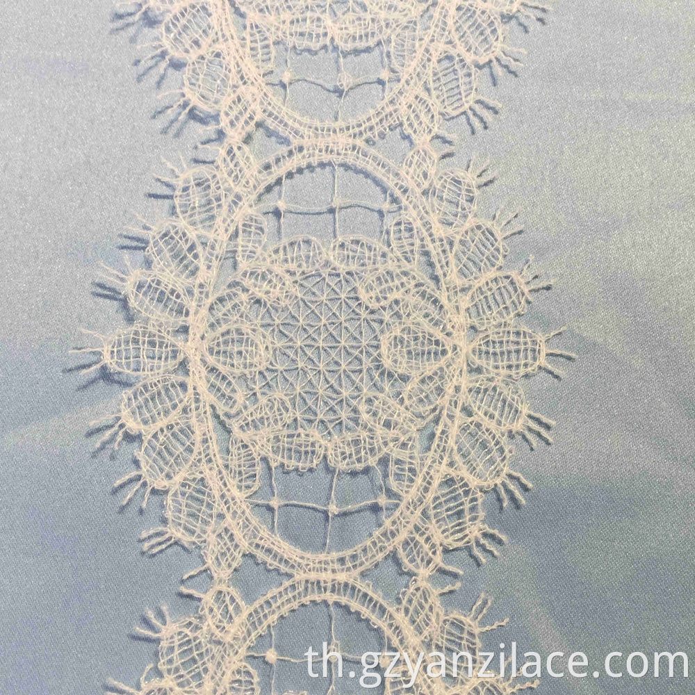 Ivory Eyelet Crochet Lace Border Trim